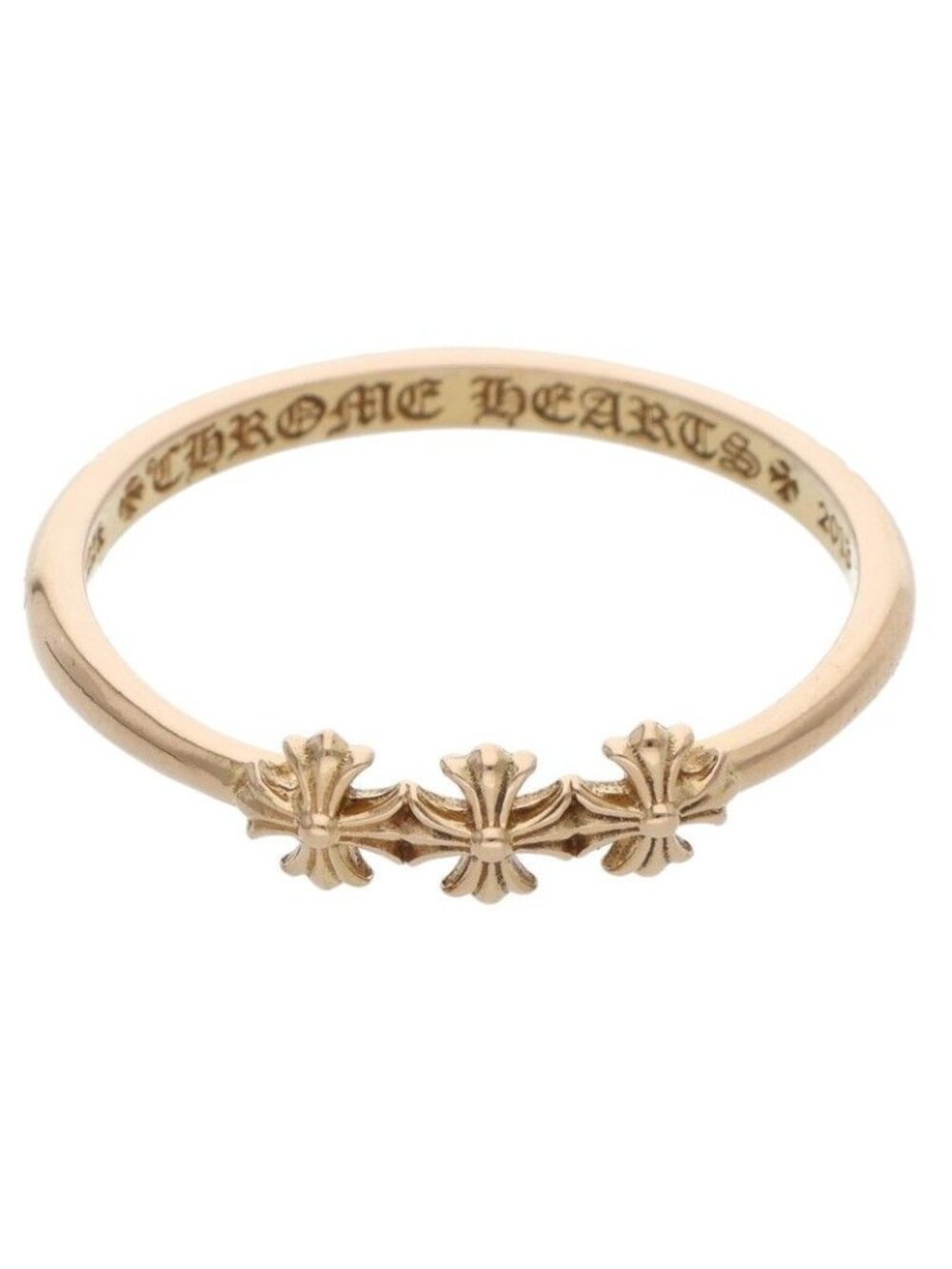 Chrome Hearts Bubblegum CH Plus Gold Ring - Gem